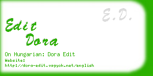 edit dora business card